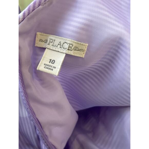 Girls “Place” Spring Lavender Dress Sleeveless Wht Polkadot Long Sz 10 - Picture 6 of 6